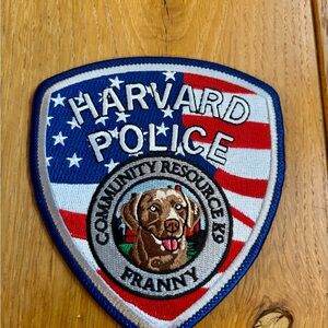 Harvard Police Franny K9 Embroidered Patch - Blue/Red